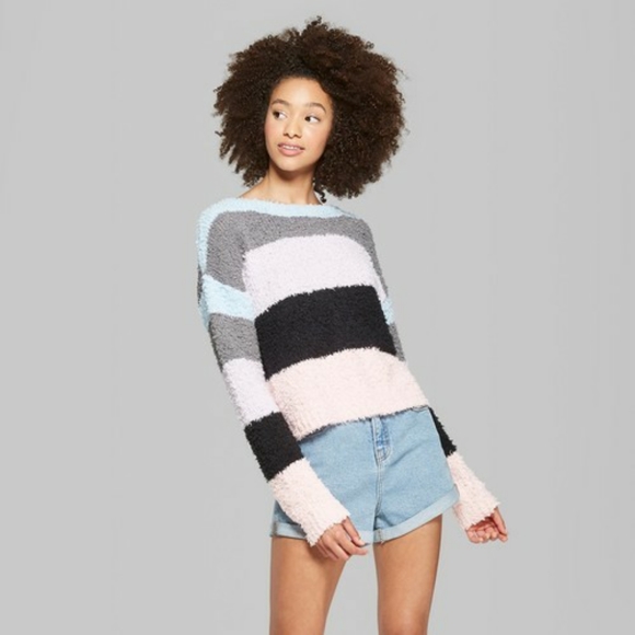 wild fable Sweaters - XXL Wild Fable striped fuzzy sweater